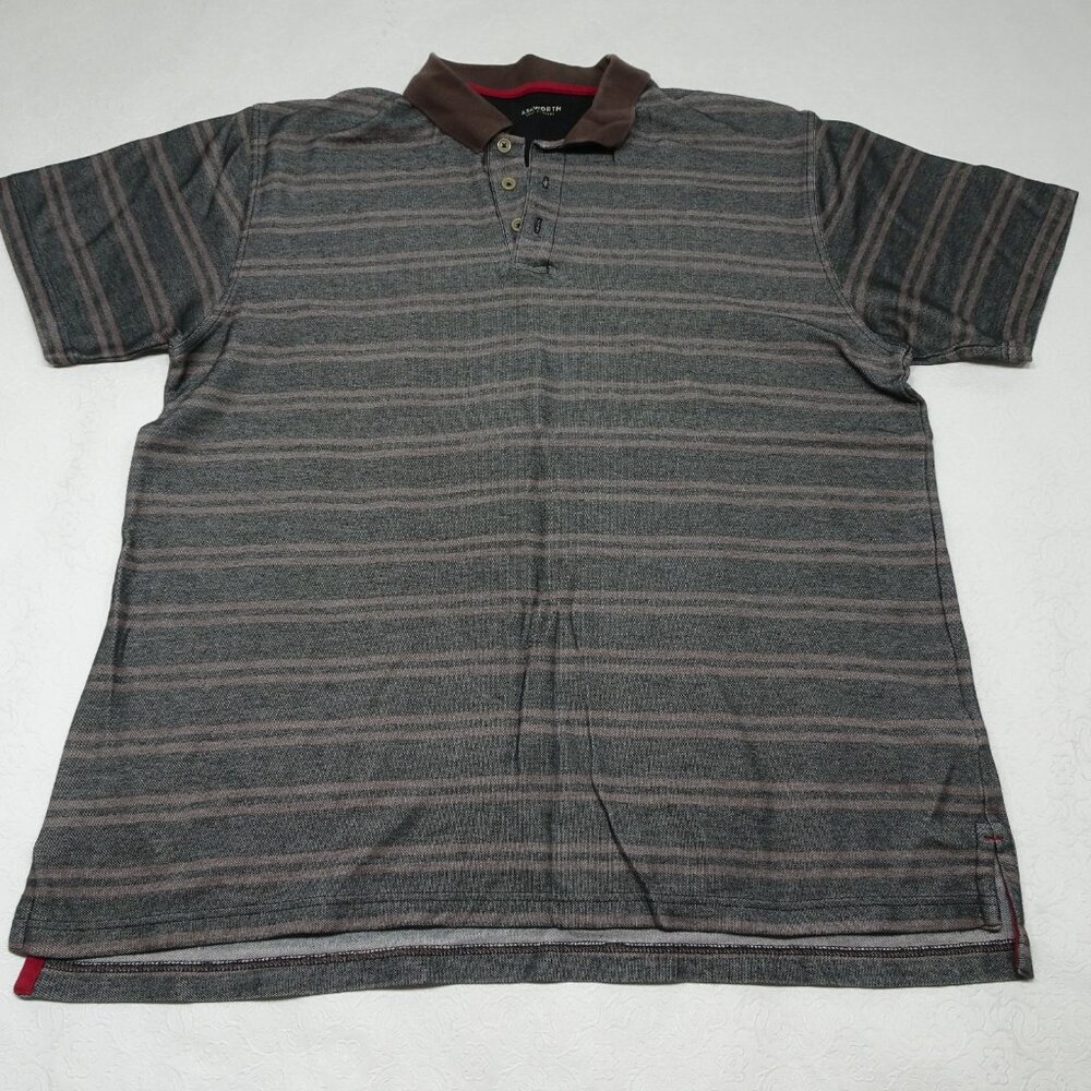 Ashworth Golf Company Size large Striped Polo Collar Shirt